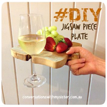 This quirky and unique jigsaw piece plate certainly is a terrific conversation starter at dinner parties. It is a perfect example of taking something no longer needed in its original form and upcycling it into something new.