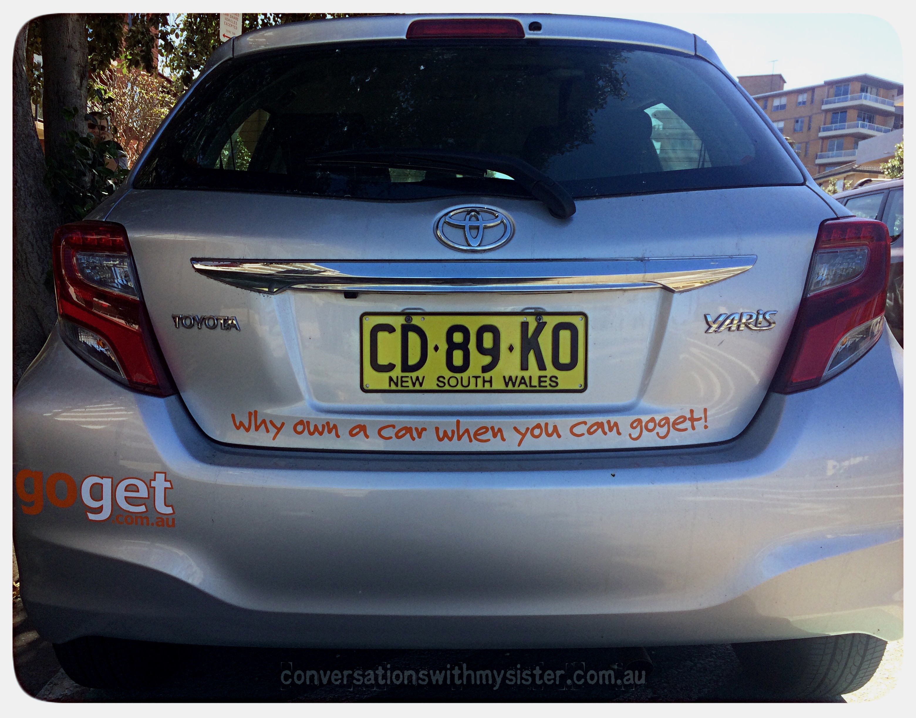 ‘GoGet’ Car Share is designed for people who occasionally need the convenience of a vehicle, without the commitment of actually owning one. Australia's first and largest national car sharing network, which provides flexibility for those times when you need a car for just a couple of hours, or maybe an odd day here and there.